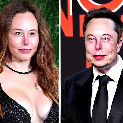 Image similar to elon musk pregnant with twins