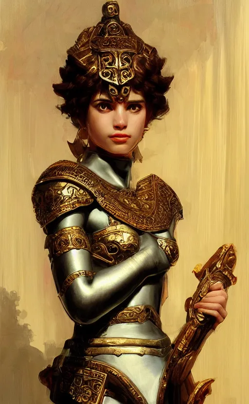 Image similar to portrait of an ancient greek character in intricate ornate armor, by ilya kuvshinov, by thomas lawrence, by bayard wu, trending on artstation, masterpiece