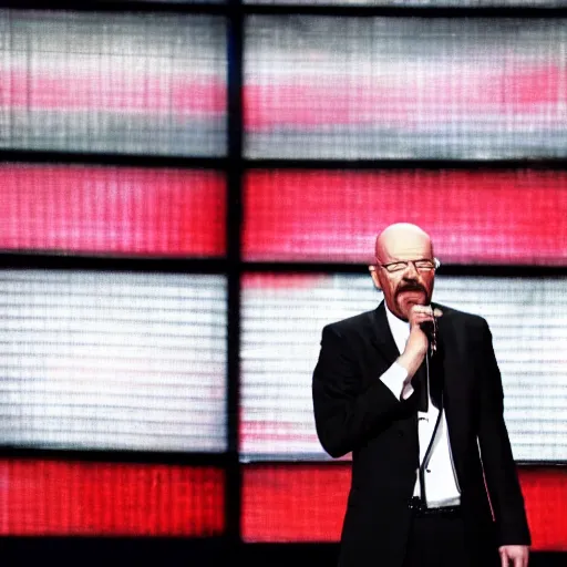 Prompt: walter white singing on america's got talent