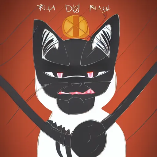 Prompt: ninja cat , digital art , trending on artstation