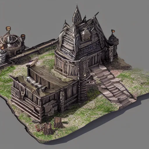 Image similar to d & d miniature 3 d render, high quality, high detail