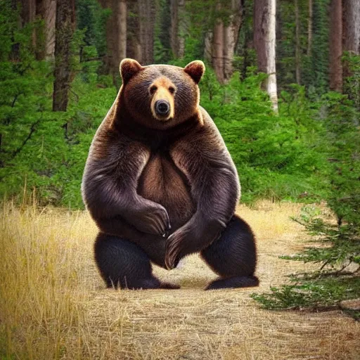 Prompt: yo mama's so fat, when she goes camping, the bears hide their food.