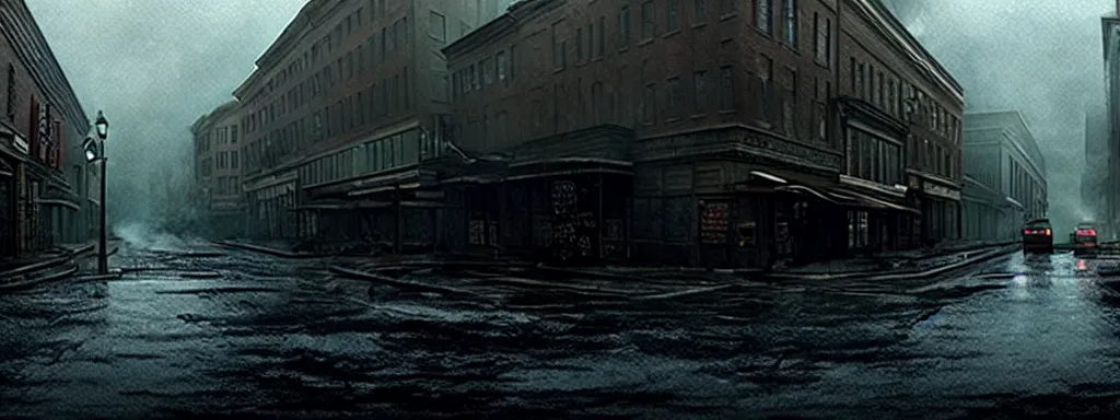 Prompt: roger deakins cinematography. a lovecraftian horror destroying a city. highly detailed. ambient occlusion