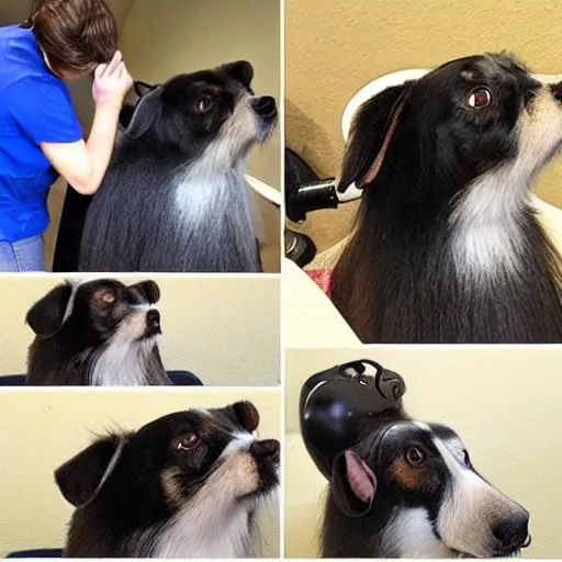 Image similar to bad dog grooming,