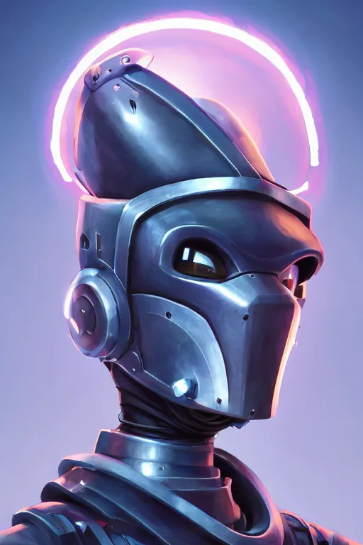 Image similar to epic mask helmet robot ninja portrait stylized as fornite style game design fanart by concept artist gervasio canda, behance hd by jesper ejsing, by rhads, makoto shinkai and lois van baarle, ilya kuvshinov, rossdraws global illumination radiating a glowing aura global illumination ray tracing hdr render in unreal engine 5