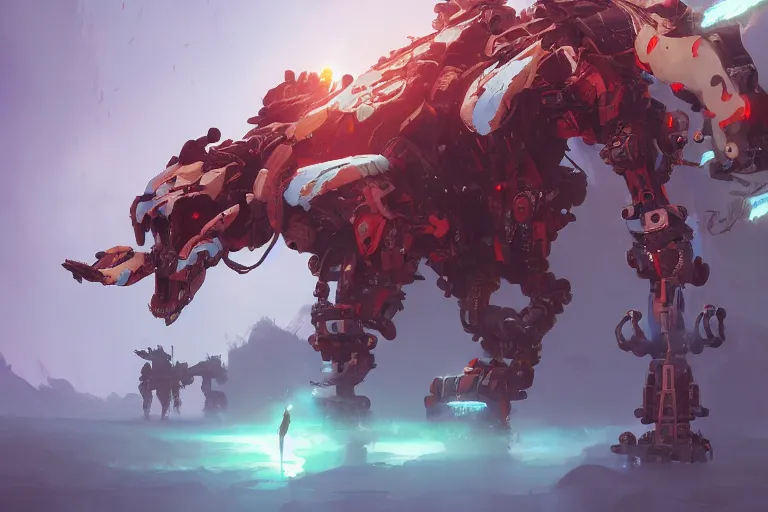 Image similar to scorcher machine mecha animal beast robot of horizon forbidden west horizon zero dawn bioluminiscence, behance hd by jesper ejsing, by rhads, makoto shinkai and lois van baarle, ilya kuvshinov, rossdraws global illumination