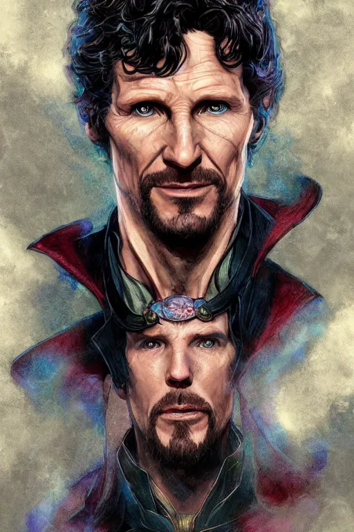 Prompt: Portrait of Todd Howard as Doctor Strange highly detailed, marvel comics, dark, digital painting, artstation, concept art, smooth, sharp focus, illustration, art by artgerm and greg rutkowski and alphonse mucha and Wayne Barlowe and Zdislav Beksinski