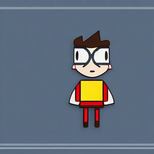 Image similar to 2d flat fun simple game character