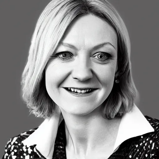 Image similar to a portrait of a lizard - person, reptilian, scales, photorealistic, ( ( liz truss ) )