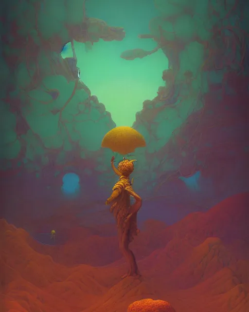 Image similar to the most wonderful dream you ever had, vivid color, complementary color, golden ratio, detailed, sharp lines, intricate, rainbowshift, by maxfield parrish, by peter mohrbacher, by gustave dore, by victo ngai, by beksinski, octane render