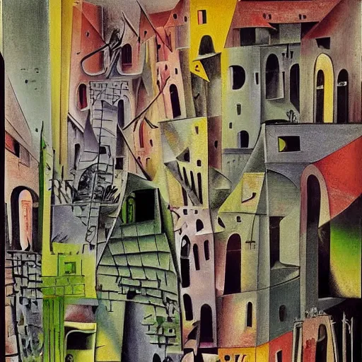 Image similar to old city by roberto matta