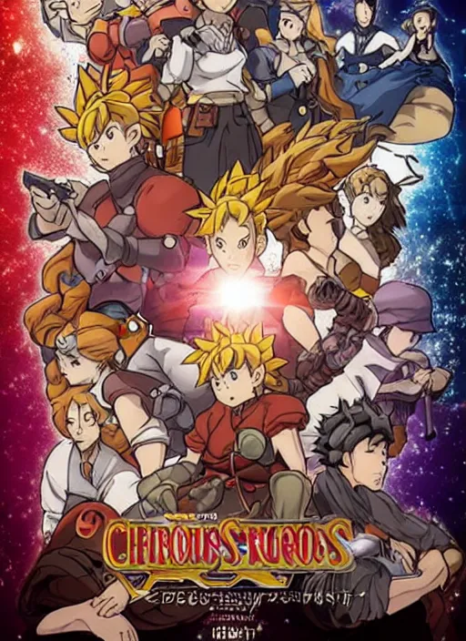 Image similar to epic movie poster for the live action adaptation of chrono trigger, glorious, can't wait, infinite hype, nostalgia