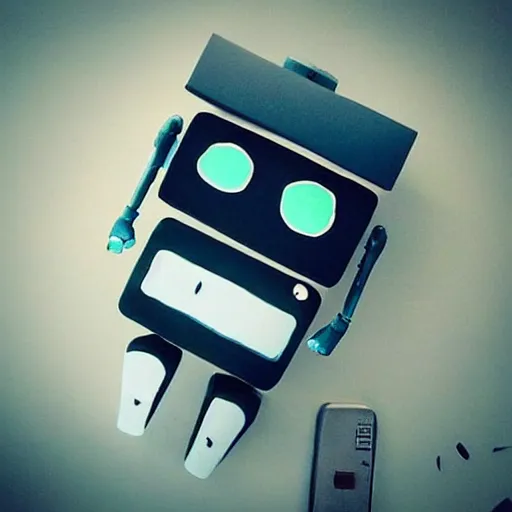 Image similar to “cute robots using social media photorealistic ”