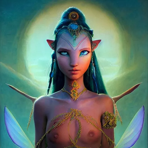 Prompt: A beautiful Navi Princes from Avatar Movie, fullbody, intricate, alien ocean, highly detailed, artstation, CG Society, concept art, smooth, sharp focus, HDR, insanely colourful, colour variation, illustration, art by greg rutkowski and orientalism and bouguereau and Zdzislaw Beksinski, good clear quality, lighting, warm lighting, solarpunk, biology, symmetrical artwork, perfect face, 135 mm, cinematic, hyper realism, high detail, octane render, 8k, chrome accents