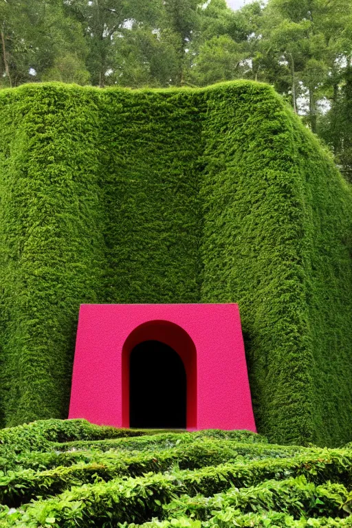 Image similar to colorful James Turrell interiors , overgrown by kudzu vines