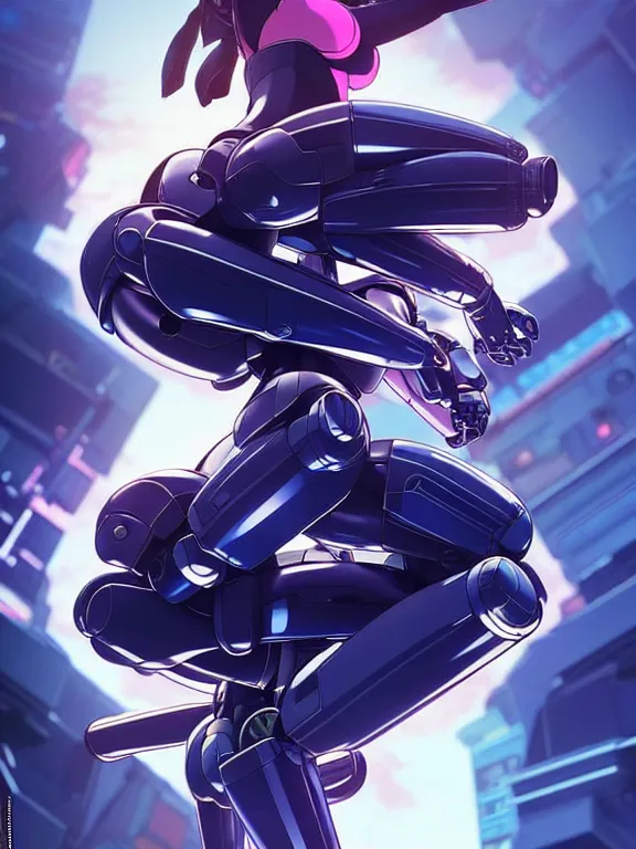 Image similar to a fullbody action still of motoko kusanagi riding on top of a tachikoma, the major ghost in the shell : : stand alone complex, under repairs, maintenance : : by ilya kuvshinov, rossdraws, artgerm, sola digital arts, anti aliasing, raytracing : :