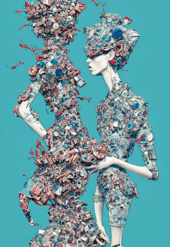 Image similar to fashion advertising campaign by james jean, highly detailed, intricate