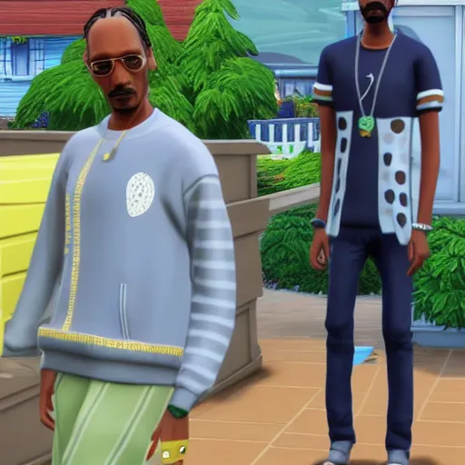 Prompt: snoop dogg as a sims 4 character