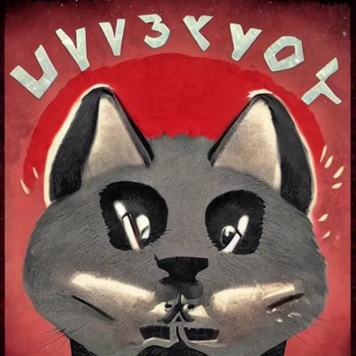 Image similar to furry soviet propaganda