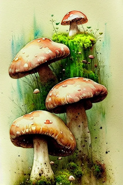 Prompt: soft text and muted colors!!!!!!!!!!! ( ( ( ( watercolor giant flowers, giant mushrooms, moss granular dripping running. ) ) ) ) ) by jean baptiste monge!!!!!!!!!!!!!!!!!!!!!!!!!!!!!!