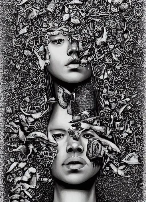 Image similar to Ai goddess painting by Dan Hillier, trending on artstation, artstationHD, artstationHQ, 4k, 8k