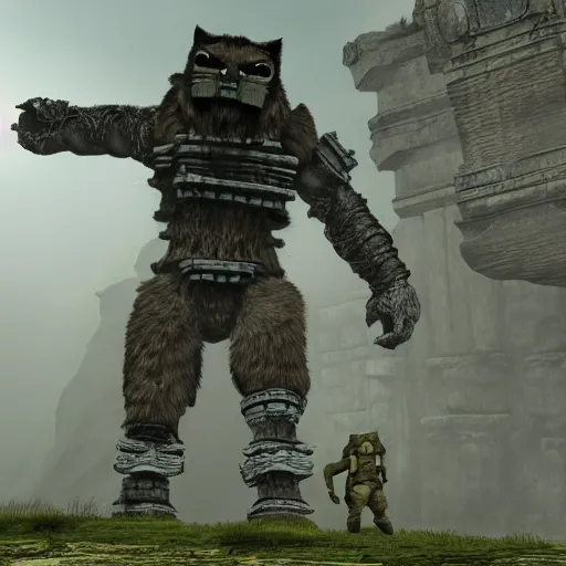 Shadow of the Colossus Stone Man · Creative Fabrica