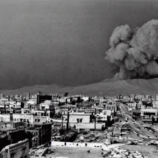Prompt: Tehran after atomic bomb
