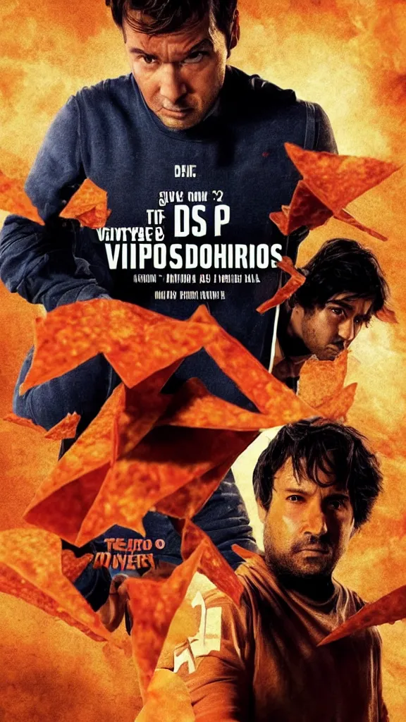 Prompt: movie poster of the Doritos movie. directed by Denis Villeneuve