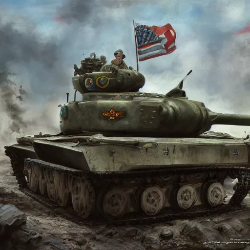 Image similar to portrait of wwii tank with amusement park camouflage paint, hyperdetailed texture, beautiful octane lighting, trending on artstationhq, oil on canvas