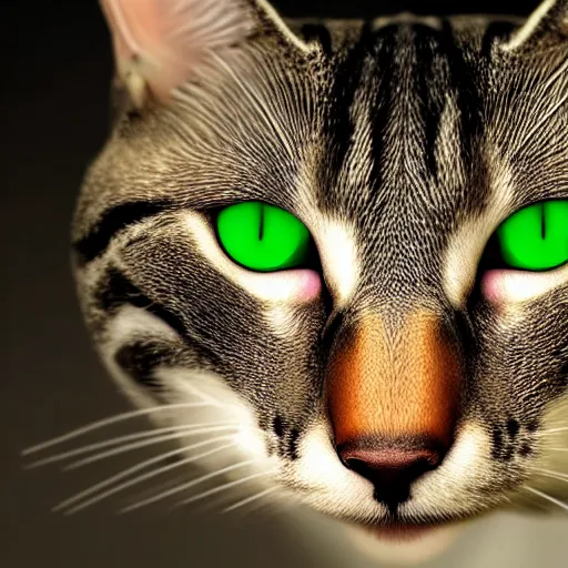 Image similar to cat soldier in call of duty warzone 4k, complete heterochromia brown and green eyes, high detail, high-resolution photograph, professional photography, ultra-detail