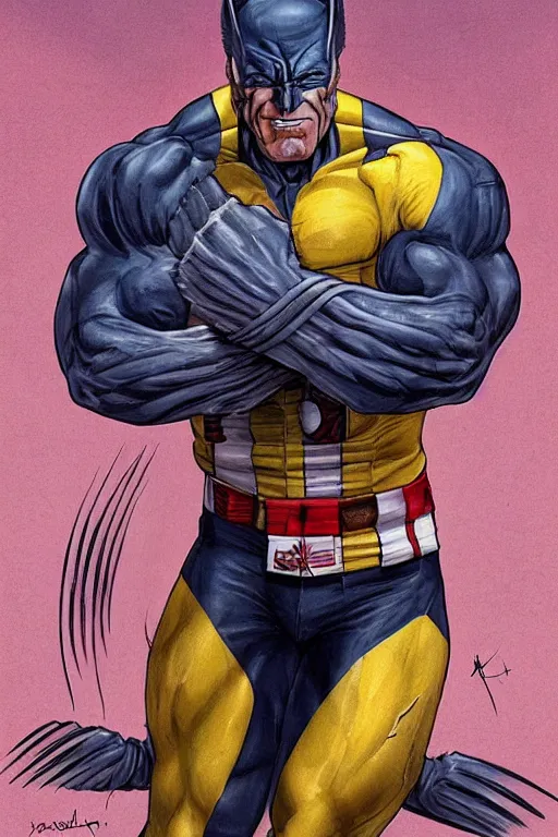 Image similar to full body portrait of joe biden as wolverine superhero, concept art, detailed, intricate, coherent