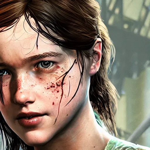 Prompt: Amelia Clark on the cover of the last of us. Detail