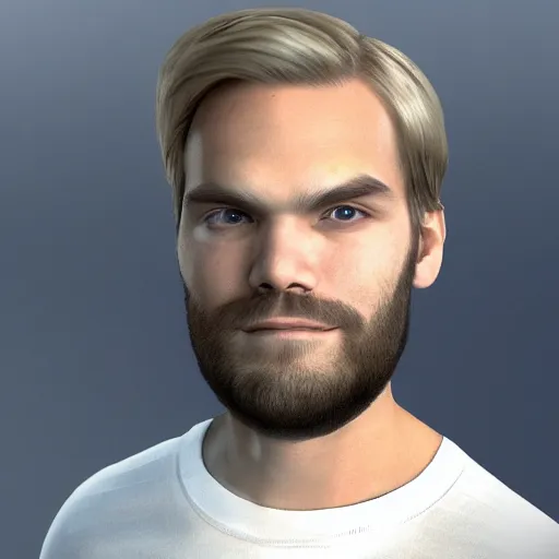 Prompt: pewdiepie, realistic, dynamic lighting, sharp focus