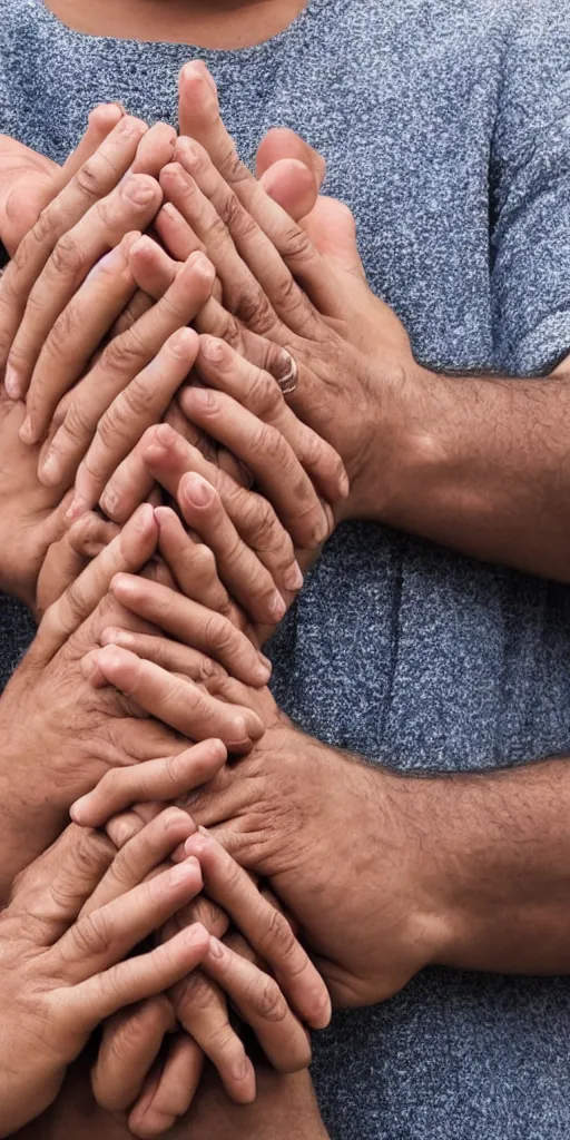 Prompt: a high resolution photo of hands praying