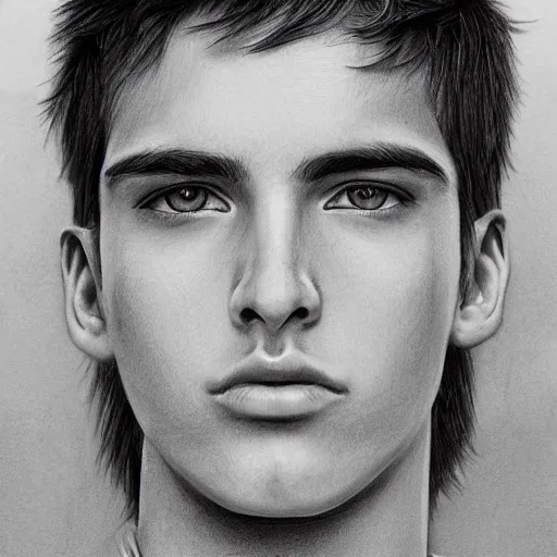 How to draw a beautiful Boy with mask, Boy face pencil sketch