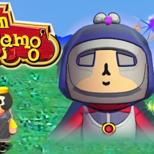 Image similar to magneto as a character in animal crossing