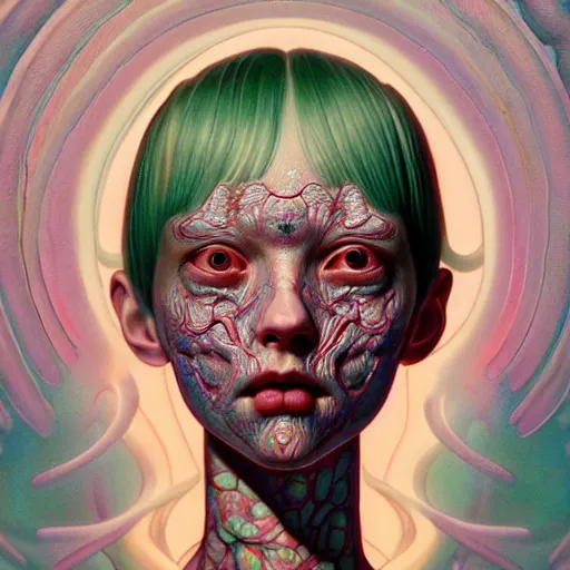 Image similar to translucent skin, subsurface scattering :: by Martine Johanna and Simon Stålenhag and Chie Yoshii and Casey Weldon and Guillermo del toro :: ornate, dynamic, particulate, rich colors, intricate, elegant, highly detailed, centered, artstation, smooth, sharp focus, octane render, 3d