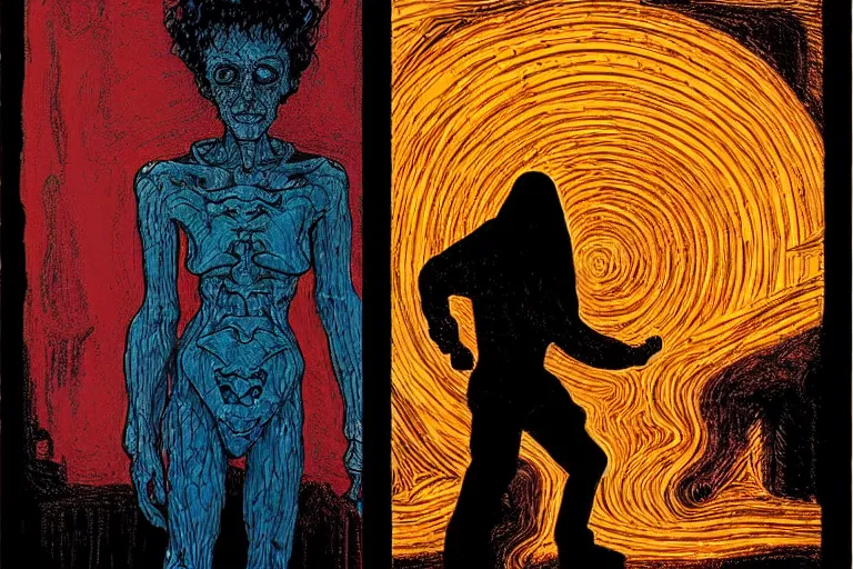 Image similar to ghost, by dan mumford and by alberto giacometti, peter lindbergh, malevich, william stout