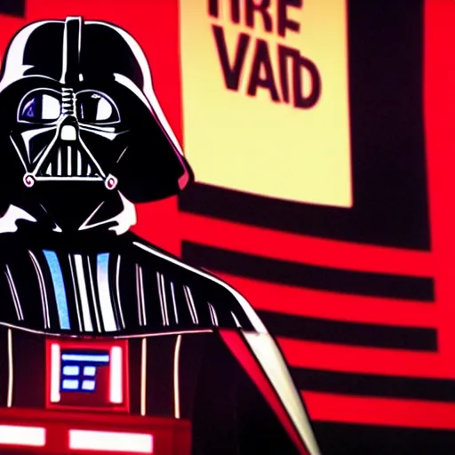 Image similar to darth vader giving ted talk