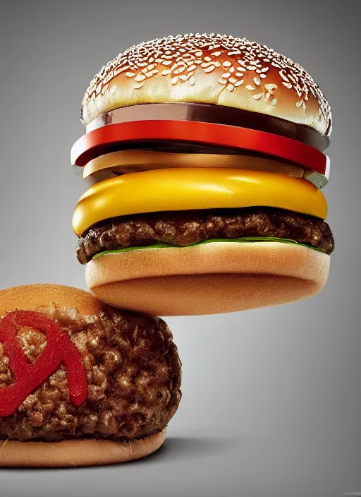 Image similar to mcdonald hamburger made out of diamond, highly detailed, futuristic, sophisticated, technological, professional photography, studio light