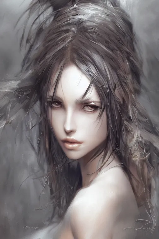 Image similar to concept art portrait of celes chere by stanley artgerm lau, wlop, luis royo trending on artstation