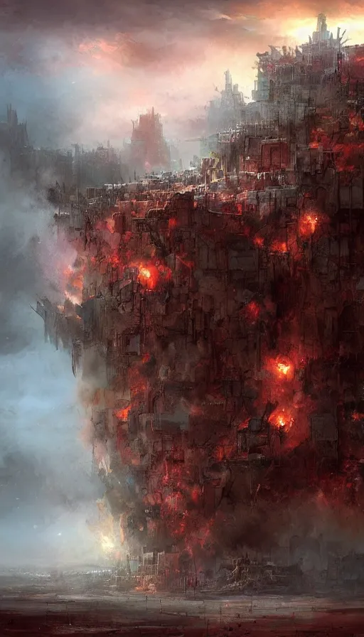 Prompt: the end of the world, by marc simonetti