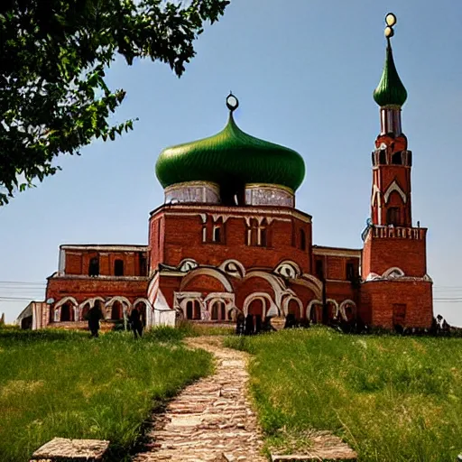 Image similar to photo fantastic ancient Russian city of Kitezh, ancient Russian architecture, terem,