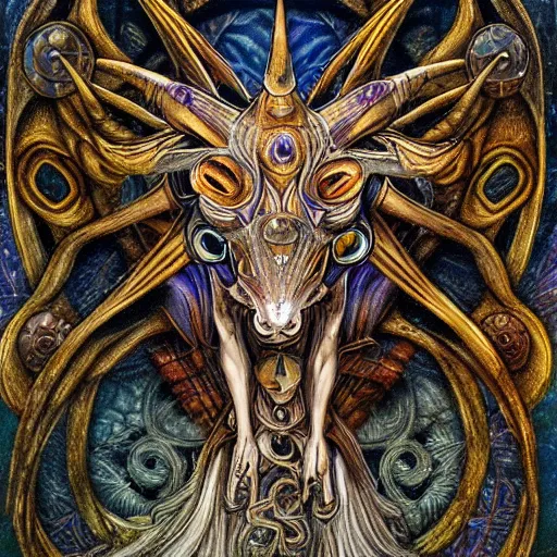 Image similar to detailed and sharp taurus artwork, mystic style, detailed, 8 k, detailed, symmetrical, by brian froud