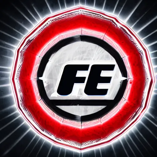 Image similar to the UFC logo in 3D glowing bright in the dark with fireflies around, hyper realistic, Octane render, Unreal Engine 3D