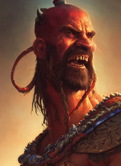 portrait of thrall, warchief of the horde, digital art | Stable ...