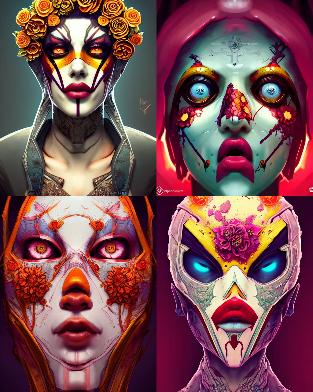 Prompt: symmetry!! portrait of floral! borderlands 3 psycho, intricate, elegant, highly detailed, digital painting, artstation, concept art, smooth, sharp focus, illustration, art by dariusz zawadzki, 8 k