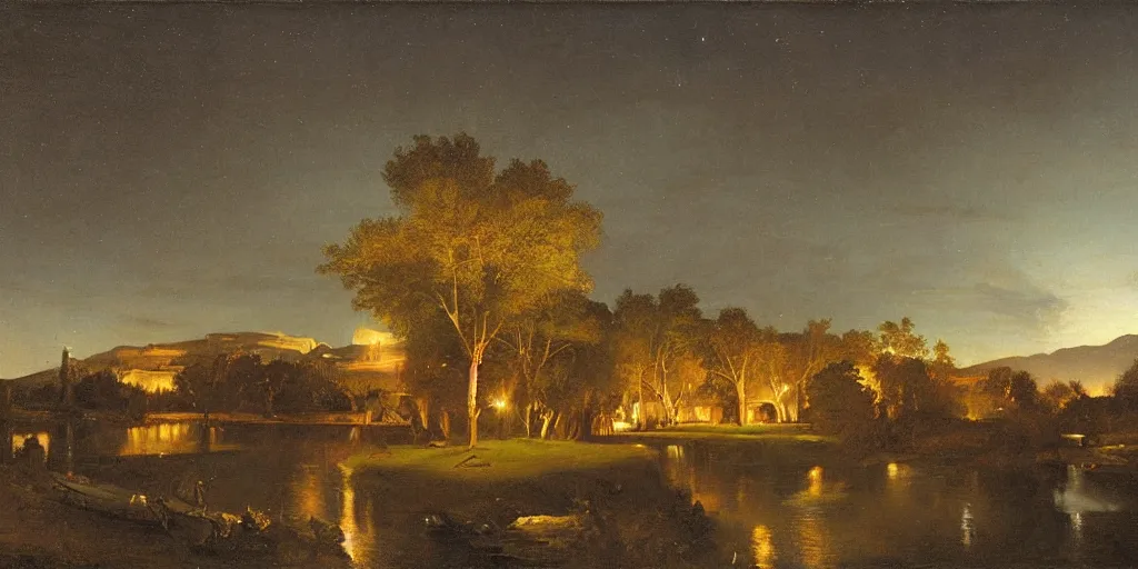 Image similar to artwork at night by eugene von guerard