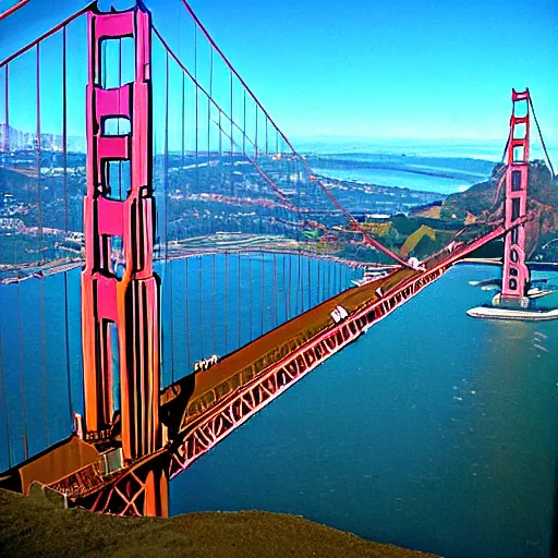 Image similar to the golden gate bridge destroyed