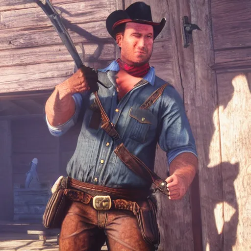 Image similar to Billy Herrington in Red Dead Redemption 2